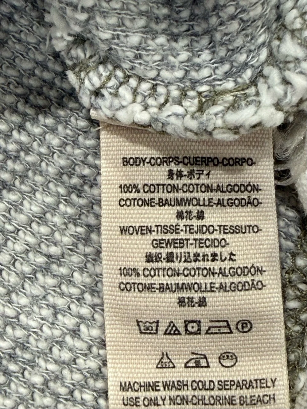 Free People Zoe Pullover Slate Ivory Cowl Neck Sweater Oversized Boho Size S